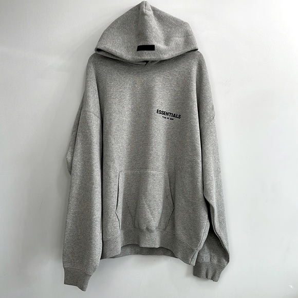 Fear of God Essentials FOG Essentials Flocked Hoodie Dark Oatmeal - Picture 5 of 15